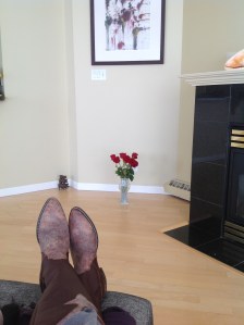 Stretching my boots at home
